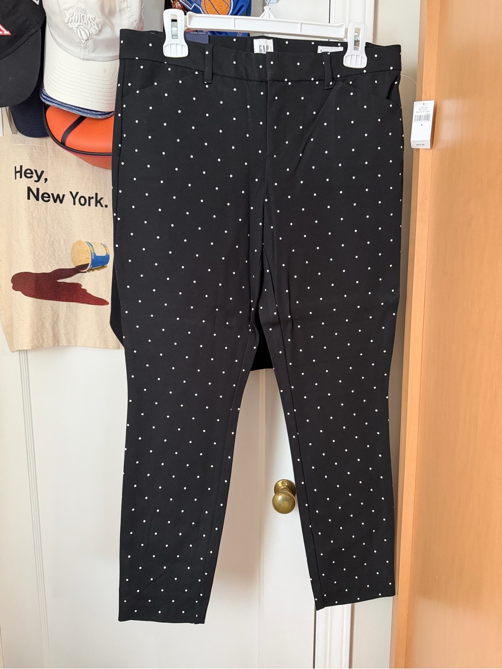 Gap Black Polka Dot Slim Ankle Pants